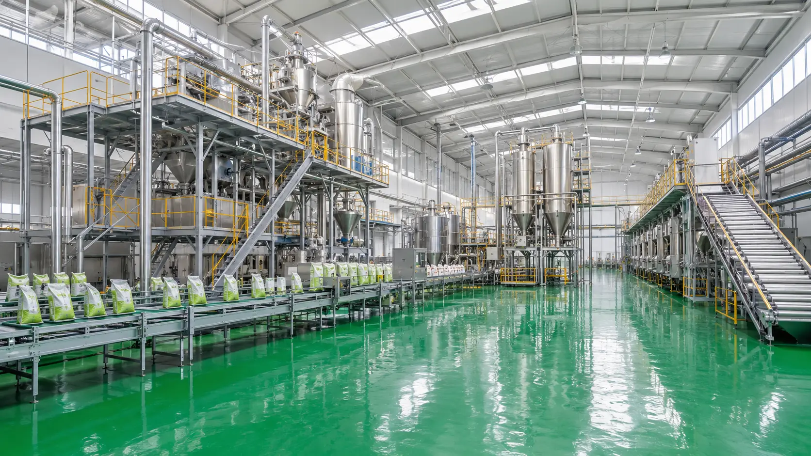 Qingke Jiebao cat litter production facility